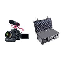 Canon Video Creator Kit [EOS 80D] with EF-S 18-135mm Lens, Rode VIDEOMIC GO, and 32GB Sandisk Memory Card + Pelican 1510 Case