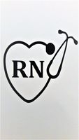 Chase Grace Studio Nurse Nursing RN LPN Stethoscope Vinyl Decal Sticker|BLACK|Cars Trucks Vans SUV Laptops Wall Art|5.5" X 5.5"|CGS555