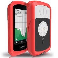 TUSITA Case for Garmin Edge 1030 - Silicone Protective Cover - GPS Bike Computer Accessories (Red)