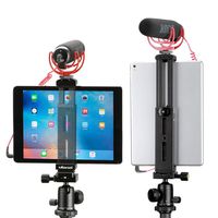 Aluminum iPad Tripod Mount Holder Attachment, by Ulanzi, iPad Tripod Adapter Bracket w Cold Shoe Mount 1/4 inch Screw for Tripod Monopod for iPad Pro, iPad Air, iPad Mini for iPad Video Recording