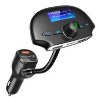 Criacr Bluetooth FM Transmitter, Wireless Bluetooth Radio Transmitter Car Adapter, Quick Charge 3.0 USB Car Charge Kit, Music Player Support TF Card U Disk for All Smartphones