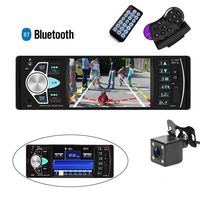 Camecho Single Din Car Stereo Radio 4.1'' TFT Screen Parking Assistance in-Dash Bluetooth USB/SD/FM MP5 Player with Waterproof Night Vision Backup Camera