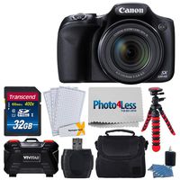 Canon PowerShot SX530 HS Digital Camera + 32GB SDHC Memory Card Premium + Camera Case + 12" Flexible Tripod + Vivitar Card Hard Case (24 Slots) + Photo4Less Cleaning Cloth + USB Card Reader + More