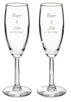 Gifts Infinity Engraved Wedding Champagne Flutes Set of 2 Personalized Toasting Glasses (Regular)