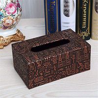 T-ZJHC European Paper Tray Hotel car Paper Box Creative Household Goods Storage Box, Brown Egyptian