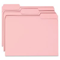 Smead File Folder, 1/3-Cut Tab, Letter Size, Pink, 100 per Box (12643)