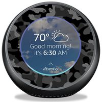 MightySkins Skin Compatible with Amazon Echo Spot - Black Camo | Protective, Durable, and Unique Vinyl Decal Wrap Cover | Easy to Apply, Remove, and Change Styles | Made in The USA