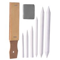 Onwon Paper Blending Stumps and Tortillions Sandpaper Pencil Sharpener Pointer Art Blenders with Kneaded Eraser for Student Sketch Drawing Tools