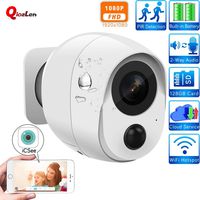 1080P Outdoor Camera IP Wireless Rechargeable Battery Powered Home Security WiFi Camera with IP65 Waterproof PIR Motion Detection 2-Way Audio and Night Vision Cloud Storage/SD Slot
