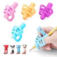 Pencil Grips - BUSHIBU Children Pen Writing Aid Grip Set Posture Correction Tool for Kids Preschoolers Children,Hollow Ventilation (Pack of 4)