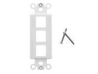 Networx 3 Port Decorex Face Plate Insert - White