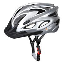 JBM Adult Cycling Bike Helmet Specialized for Mens Womens Safety Protection Red/Blue/Yellow (Silver, Adult)