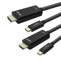 USB C to HDMI 2 Pack, Benfei 6 Feet USB Type-C to HDMI 4k 60Hz Cable (Thunderbolt 3) Compatible for 2019 2018 MacBook Pro, iMac,Dell XPS 12/13/15,Samsung s8 and More