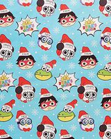 JGT Christmas Gift Happy Holidays Ryan's World Wrapping Paper Roll (Bonus Ja'Cor Exclusive Window Gel Clings) - 40 Sq Ft - 1 Roll