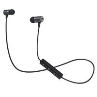 Morpheus 360 Bluetooth Headphones Waterproof IPX5, Wireless Earbuds Sport, Metal Stereo Earbuds with Mic, Tangle-Free Flat Cable, Hi-Fi Stereo with Deep Bass, Travel Pouch, Black