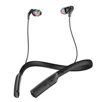 Skullcandy Method Bluetooth Wireless Sweat-Resistant Sport Earbuds with Microphone, Secure Around-The-Neck Collar, 9-Hour Rechargeable Battery, Perfect for Working Out, Black/Swirl