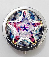 BlackKey Starfish 3-Compartment Decorative Pocket Gift Box Case Organizer for Pill, Color 1 -2189