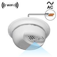 WF-404SAC Sony 1080p IMX323 Chip Super Low Light Spy Camera with WiFi Digital IP Signal, Recording & Remote Internet Access, Camera Hidden in a Fake Smoke Detector