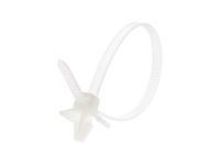 8 Inch Natural Standard Winged Push Mount Cable Tie - 100 Pack