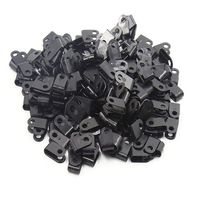 TOUHIA BLACK Nylon R-Type Cable Clamp Fastener for 1/8 Inch (3.3mm) Dia Wire Tube Plastic Wire Cord Clip Fixer(300pcs)