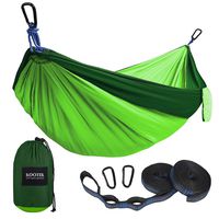 Kootek Camping Hammock Double & Single Portable Hammocks with 2 Tree Straps, Lightweight Nylon Parachute Hammocks for Backpacking, Travel, Beach, Backyard, Patio, Hiking