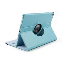 iPad Case 2017 9.7 inch Cover,MeiLiio Book Style 360 Degrees Rotating Slim Stand with Auto Sleep/Wake Anti-slip Groove Rugged Protective Smart Cover for 2017 New iPad/2018 New iPad -Sky Blue