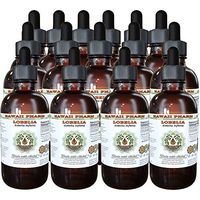 Lobelia Alcohol-Free Liquid Extract, Organic Lobelia (Lobelia Inflata) Dried Herb Glycerite Hawaii Pharm Natural Herbal Supplement 15x4 oz