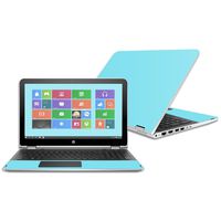 Mightyskins Skin Compatible with Hp Pavilion X360 15.6" (2016) - Solid Baby Blue | Protective, Durable, and Unique Vinyl Decal Wrap Cover | Easy to Apply, Remove, and Change Styles | Made in The USA