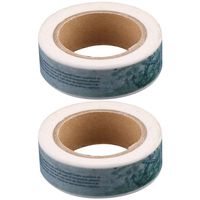 uxcell Letter Fish Print Gift Wrapping DIY Craft Sticker Masking Washi Tape Roll 10M Length 2pcs