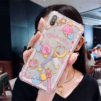 for iPhone Xs Max Case Cover, Japan Anime Cartoon Sailor Moon Case Shockproof Air Cushion Silicone Soft Phone Case Back Cover for iPhone Xs Max XR 6S 7 8 Plus (Moon, for iPhone 6/6s)