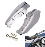 AQIMY Chrome Mid-Frame Air Deflector Trim for Harley Davidson Touring Street Electra Glide Road King 2009-2016 2015 2014