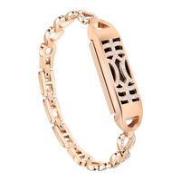 ZSZCXD for Fitbit Flex 2 Metal Band, Replacement Metal Bracelet Strap for Fitbit Flex 2 (No Tracker) (Style C: Rose Gold)