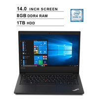 2020 Newest Lenovo ThinkPad E490 14 Inch FHD Laptop (8th Gen Intel Quad Core i5-8265U up to 3.9GHz, 8GB DDR4 RAM, 1TB HDD, Intel UHD Graphics 620, WiFi, Bluetooth, Windows 10 Pro)