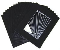 20 11x14 Black Mats Matting for 8.5x11 + backing + bags