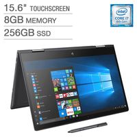HP X360 15.6" IPS WLED-backlit FHD (1920 x 1080) Touchscreen Laptop,Intel i7-8550U processor at 1.8GHz,8GB DDR4 2400 MHz SDRAM,256GB Solid State Drive, with HP Digital Pen Bluetooth4.2,Windows 10 Home