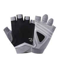 Feefine Cycling Gloves, Fingerless Gloves Breathable Half Finger Mountain Bike Gloves Shockproof Foam Padded Outdoor Sports Gloves, Biking Gloves for Boys Men Women (Black, L)