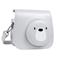 QUEEN3C Cute Bear Mini 9 Camera Case Bag with Adjustable Strap for Fujifilm Instax Mini 9 Mini8 Mini8+ Instant Camera. (Cute Bear)