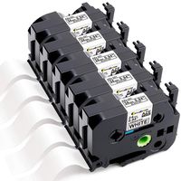 Compatible Brother P-Touch 24mm 1 inch Label Tape TZe-251 TZ251 tze-251 use for Brother Label Maker PTD600, PTE500, PTE550W, PTH500LI, PTP700, PTP750W (Black on White, 1" x 26.2ft)