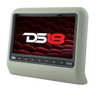 DS18 Technologies HCOD-9PG 9" Headrest Pair DIY Installation with DVD and HDMI, Gray Color - Set of 2 (Grey)