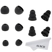 ALXCD Ear Tip for S8 AKG Earphone, S/M/L 3 Sizes 3 Pairs & S/L 2 Pairs Triple Flange Durable Silicone Replacement Ear Tips for Samsung Galaxy S8 Earphone AKG Earphone (Black 6+4)