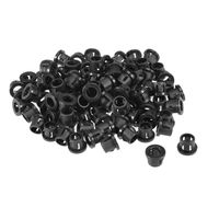 uxcell 100pcs 8mm Mounted Cable Hose Snap Bushing Grommet Protector Black
