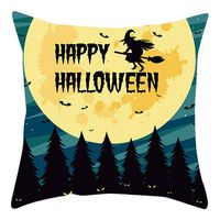 Bosji (45 x 45cm) Throw Pillowcase,Happy Halloween Decoration Pumpkin Skull Pillow Case Holiday Home Decor Cloth Printed Zipper Cushion Pillow Covers