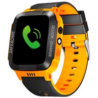 TOPCHANCES Kids Smartwatch Phone,Children's Smart Watch with Camera Flashlight Android iOS Electronic Smartwatch for Gift 3-12 Year Old Boys Girls (Black+Orange)