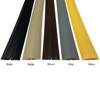 Electriduct Medium Plastic Flexible Floor Cord Cover Cable Protector and Wire Concealer - Includes Double Sided Tape - 5 Feet - Black