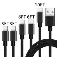 USB Type C Cable, KEXIN Type C to USB Cable 5 Pack (3FT 3FT 6FT 6FT 10FT) Nylon Braided Android Cables Fast Charger Cord for Andriod Samsung Galaxy S8, New MacBook, ChromeBook Pixel and More