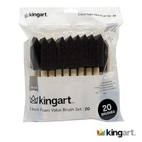 KingArt 242-20 Foam Paint Brush Set, 2 Inch