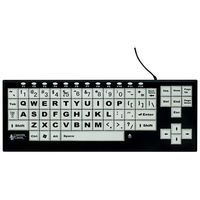 Visionboard2 Large Key Keyboard - Keyboard - USB - Black, White