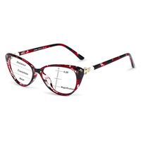 MARE AZZURO Reading Glasses Women Readers with Spring Hinge 0 1.0 1.5 2.0 to 3.5 (Red, 250)