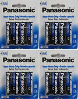 16 Panasonic Super Heavy Duty AA Batteries (4 x 4 Batteries)