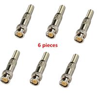 Siyu Xinyi Free Welding Q9 Head CCTV Gold Plating BNC Male Video Plug Coupler Connector to Screw for RG59 Cable Adapter Copper Core Cable CCTV Coaxial Adapter (6-Pack)